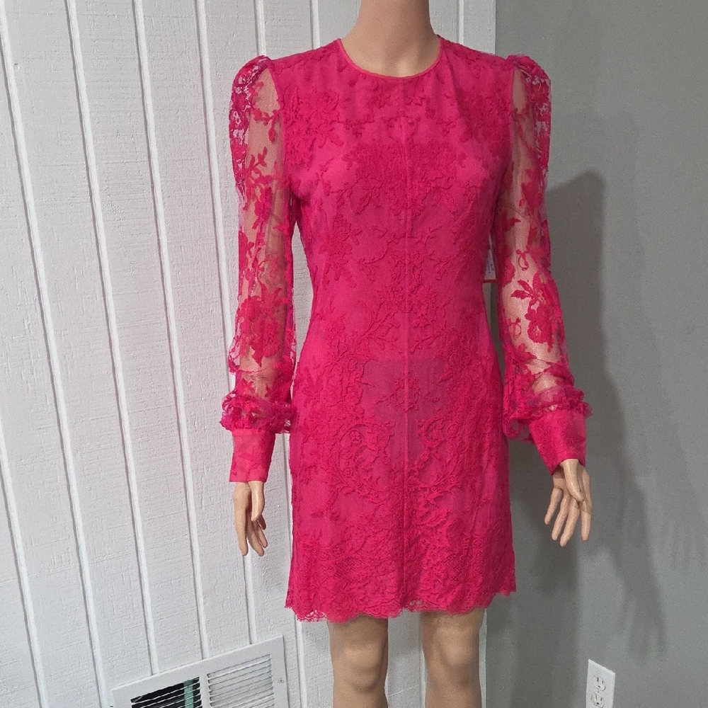 Alexander Mcqueen Pink Lace Dress